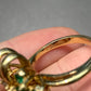 18K Gold Natural Emerald and 2.2 Carat Diamond Gold Cocktail Ring