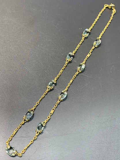 Judith Ripka Collier sautoir priolite en or 18 carats et diamants double face