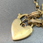 Antique Victorian 14K Gold Padlock Chain Link Bracelet 8.0”