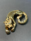 Pendentif Guépard Émaillé Creux Vintage Italien En Or 18 Carats