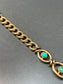 Victorian 15K Gold Natural Turquoise Curb Link Bracelet