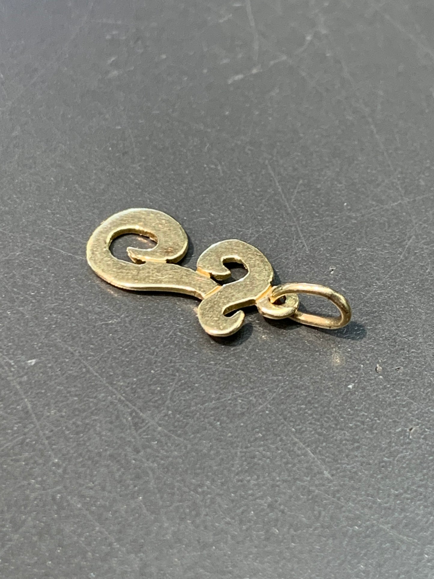 Vintage 14K Gold “J” Cursive Initial Charm