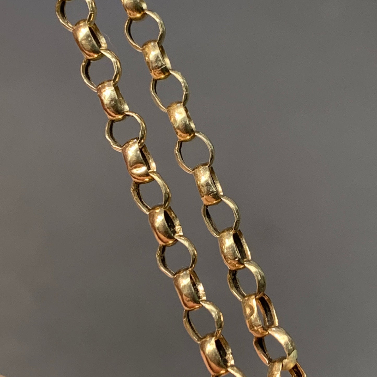 Bracelet à maillons de chaîne avec cadenas en or 14 carats victorien antique 8,0"