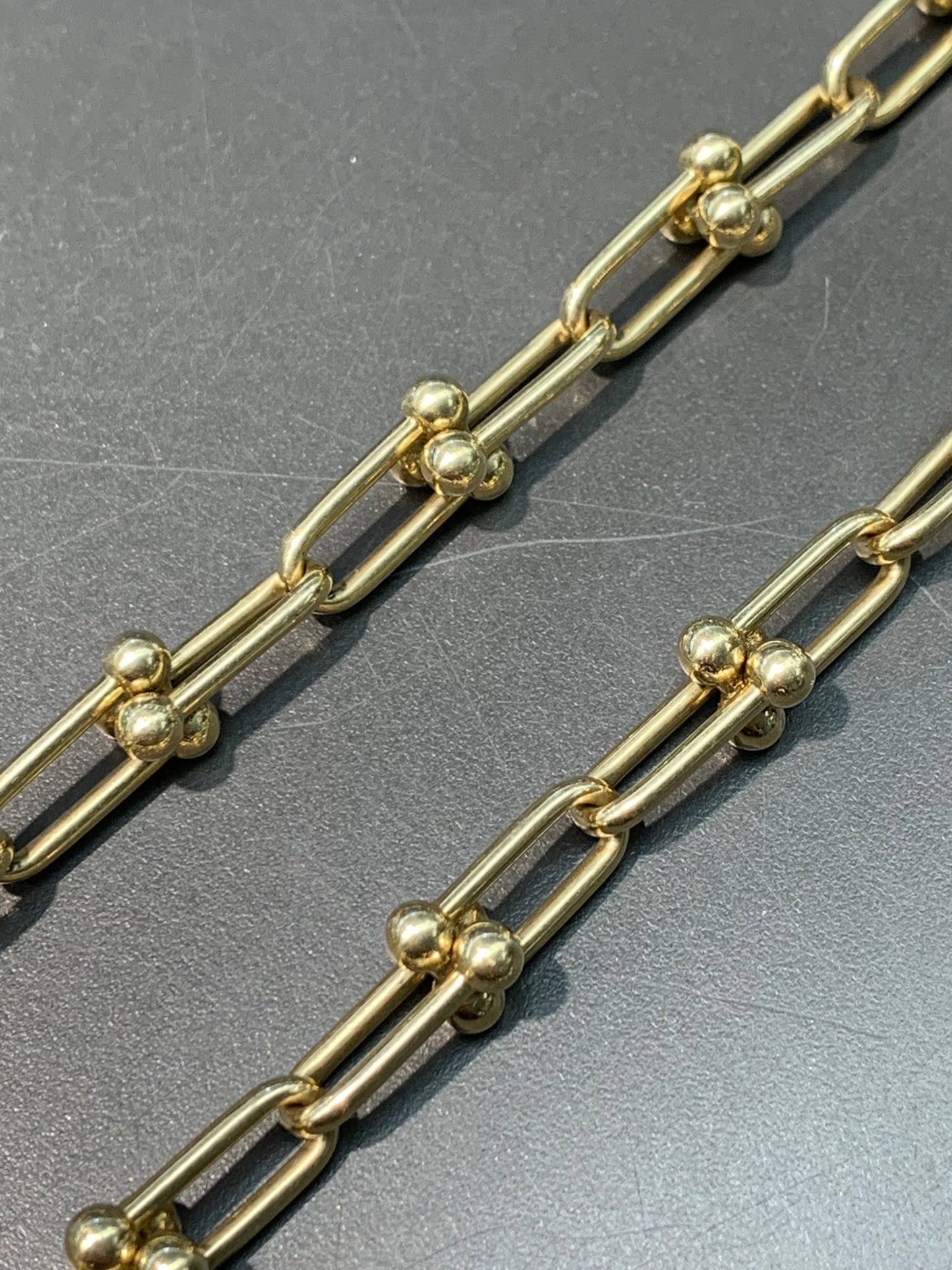 14K Gold Hidden Clasp Hardware Chain Link Necklace