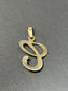 Vintage 14K Gold “C” Cursive Diamond Initial Charm