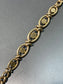 Victorian 15K Gold Natural Turquoise Curb Link Bracelet