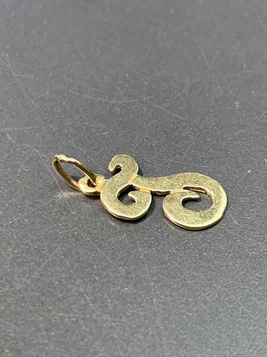 Vintage 14K Gold “J” Cursive Initial Charm