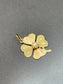 Vintage 14K Gold Pearl Four Leaf Clover Charm