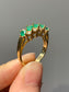 Vintage 18K Gold Calibre Cut Emerald and Diamond Ring