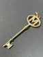 14K Yellow Gold Letter M Diamond Key Pendant